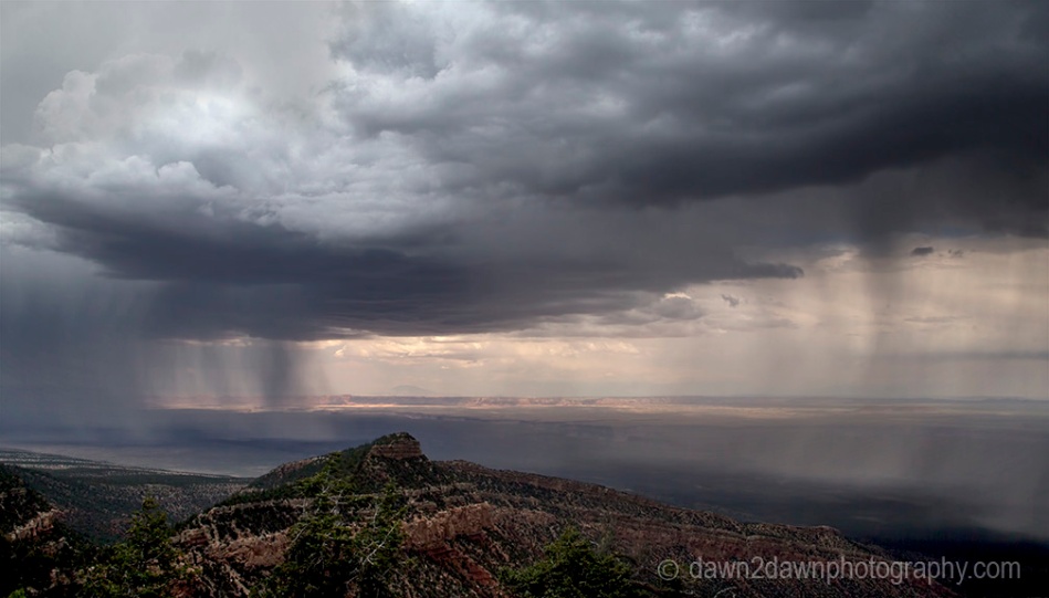 Storm clouds pass over Marble Canyon at Grand Canyon National Park, Cslifornia.