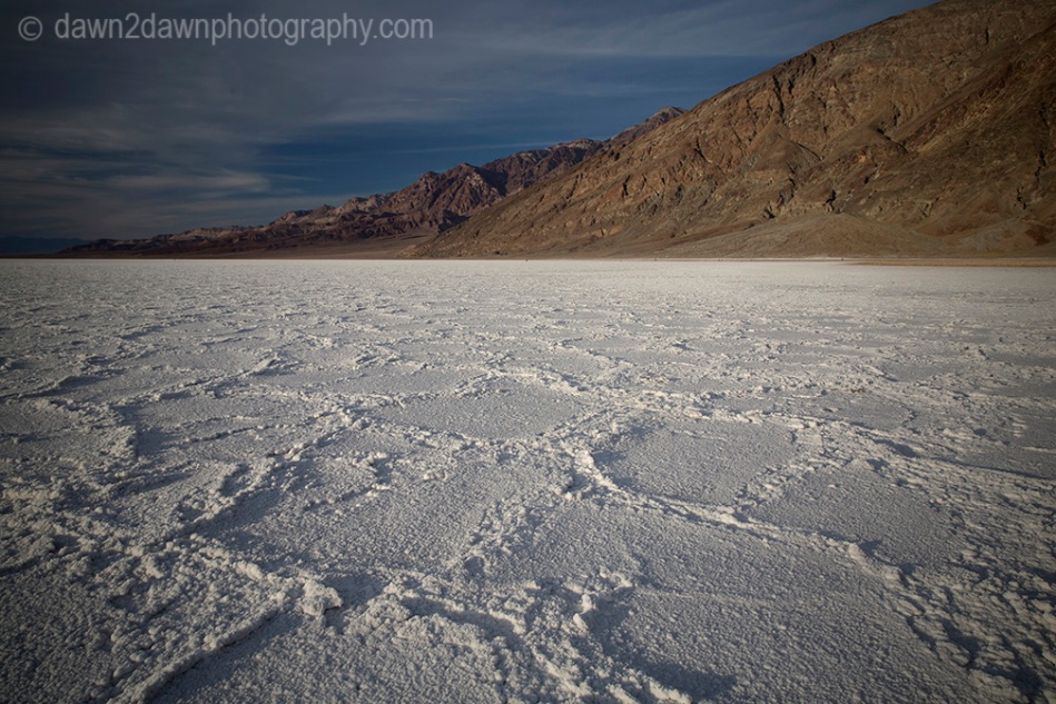 The salt flats of Badwater Basin at Death Valley National Park, California